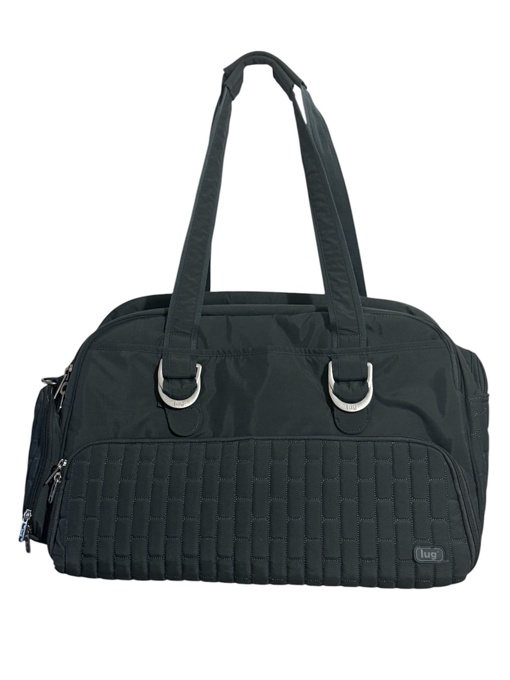 Lug Paddleboat Overnight Travel Bag Large Fog Grey Weekender Quilted Carryall